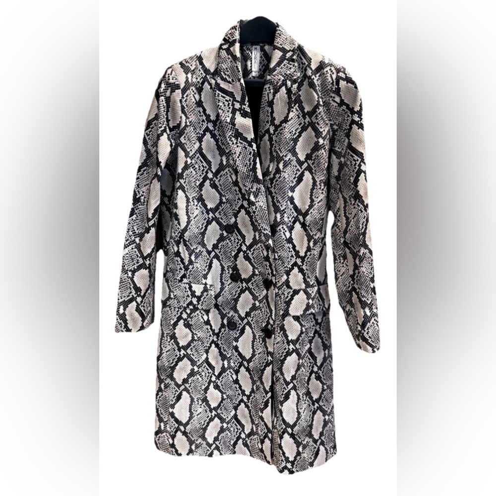 MURAL Snakeskin Print Blazer Jacket Double Breasted Size Medium